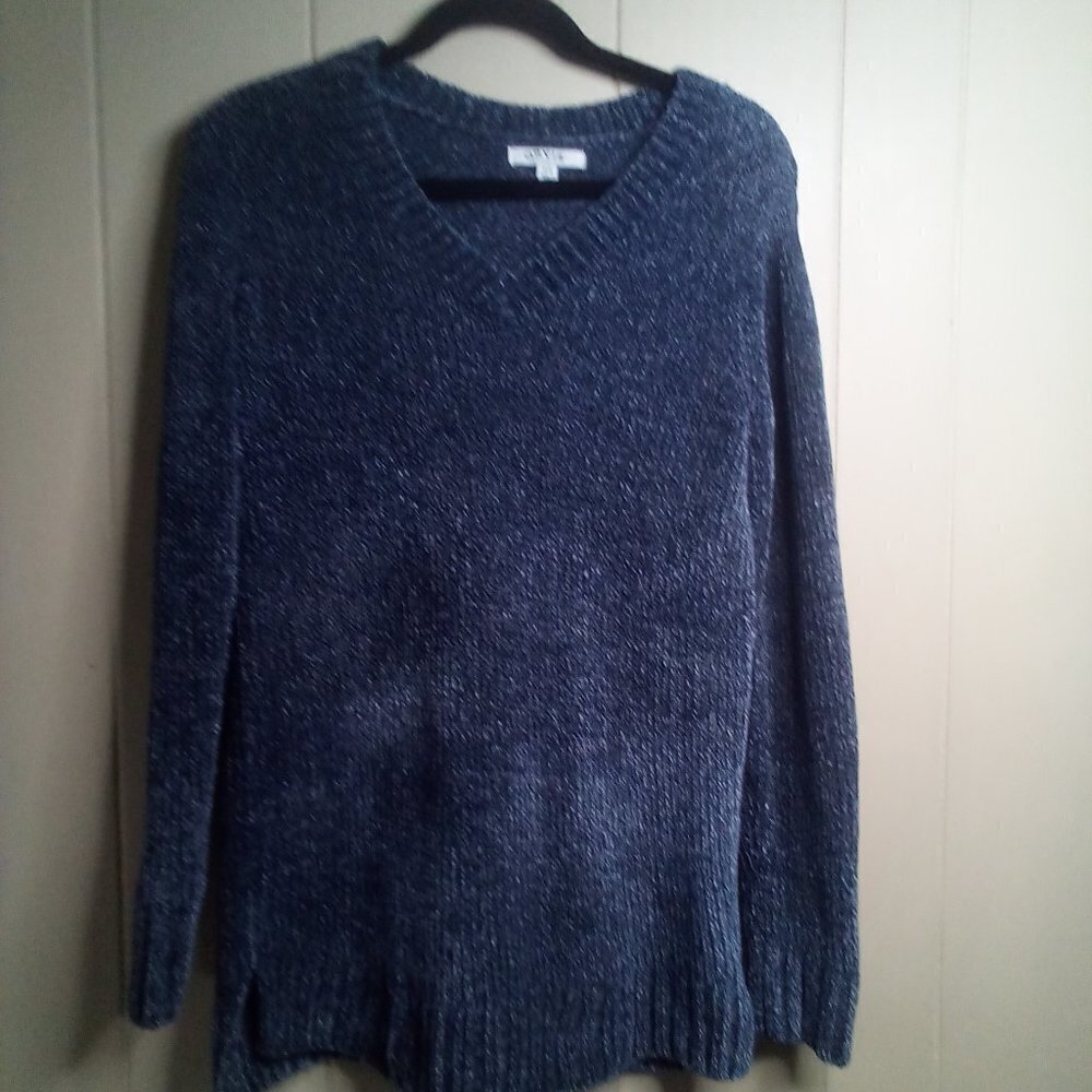 Orvis Pullover Sweater M Long Sleeve Soft Blue White